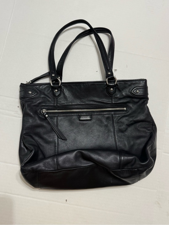 Coach Handbags - Coach F23973 Black Leather Tote Bag